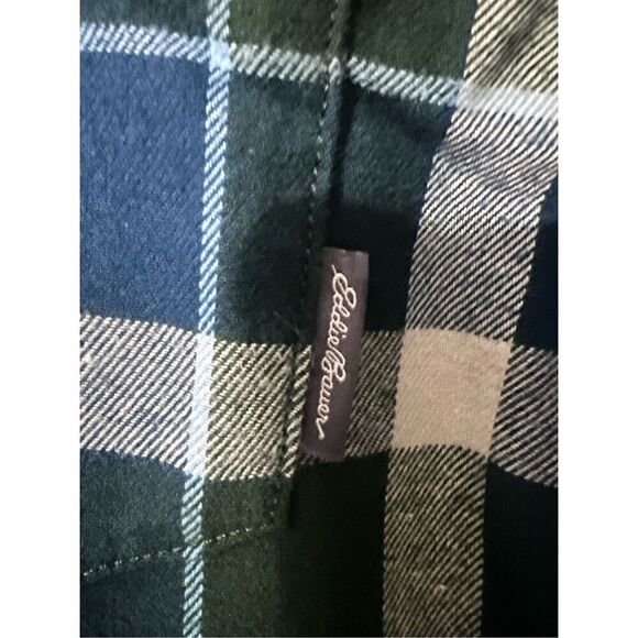 Eddie Bauer Men’s Size Small Eddie’s Field Flannel Shirt Peacock Green Blue NWT - Picture 8 of 12